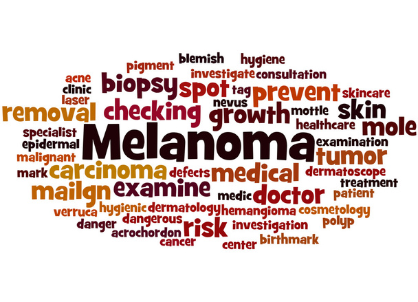 Melanoma, word cloud concept 8 - Photo, Image