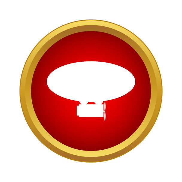 Airship icon in simple style - Vector, imagen