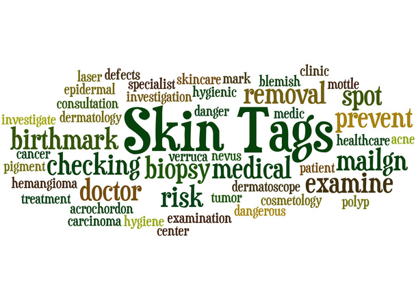 Skin Tags, word cloud concept 4 - Photo, Image