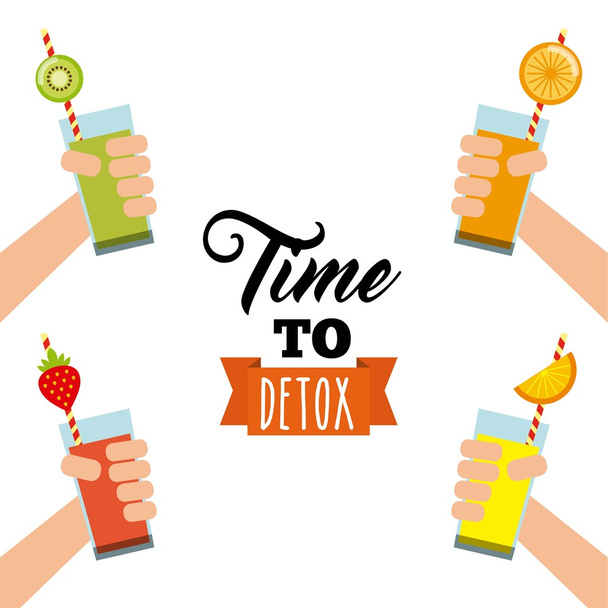 Tropical Detox icon. Smoothie and Juice design. Vector graphic - Vector, Image
