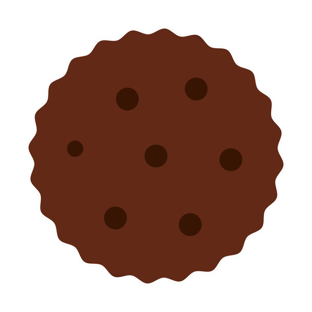 チョコレート クッキーの甘いデザート - ベクター画像
