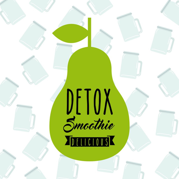Detox pear icon. Organic food design. Vector graphic - Vector, Image
