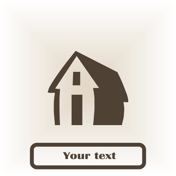 House icon. Rounded button. Vector Illustration - Vetor, Imagem
