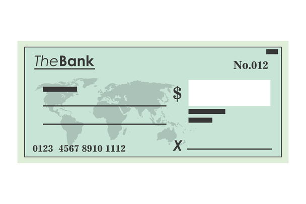 bank check icon - Vector, Image
