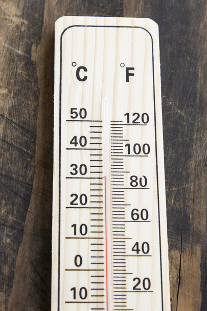 Quecksilberthermometer mit Celsius und Fahrenheit Grad - Foto, Bild