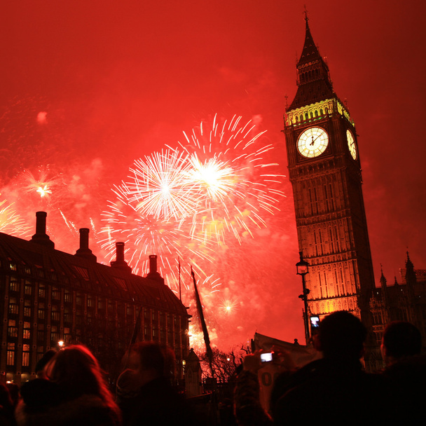 fuegos artificiales de fin de año - Foto, Imagen