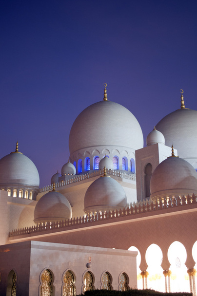 Το Domes of μεγάλο Τζαμί στο Αμπού Ντάμπι - Φωτογραφία, εικόνα