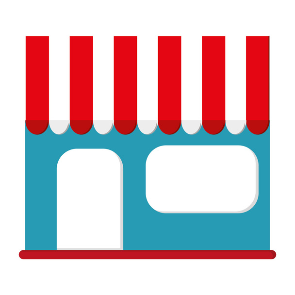 Shop bevásárló áruház lapos ikon - Vektor, kép
