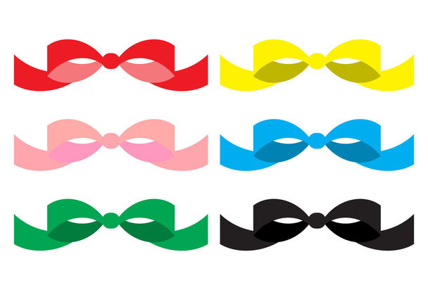 Set of colored bows - Vector, Image