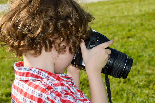 Małe dziecko fotograf - Zdjęcie, obraz