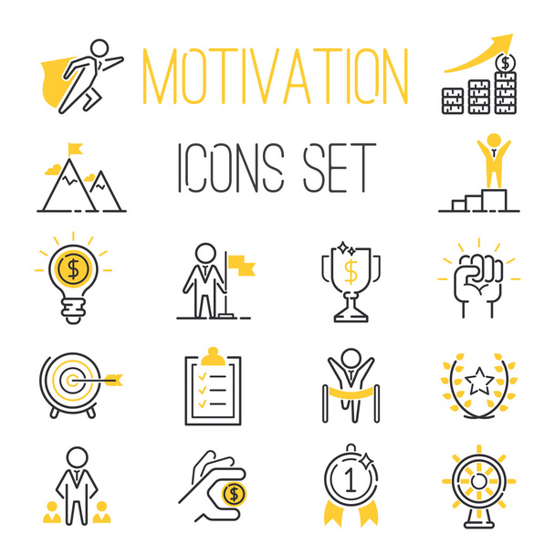 Motivations icons vector set. - Vector, Image