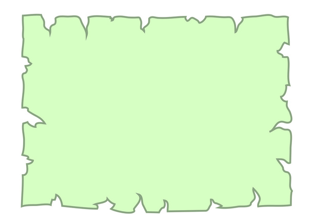 Pergamin stary papier pusty kreskówka transparent zielony - Wektor, obraz