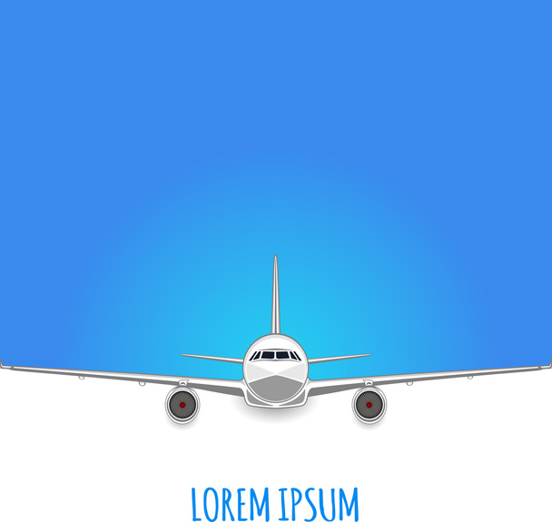 Matkustajataso valkoisella - sinisellä pohjalla
 - Vektori, kuva