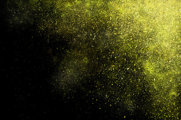 Colourful abstract powder explosion on a black background - Photo, Image