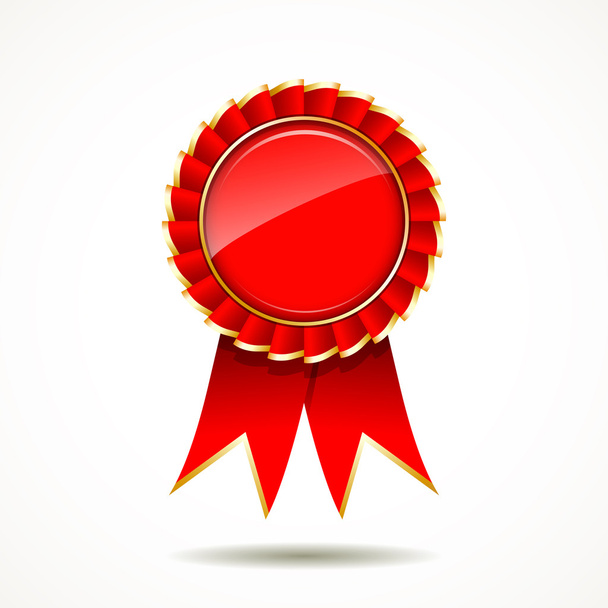 Red and gold the winner ribbon award - Vector, Image