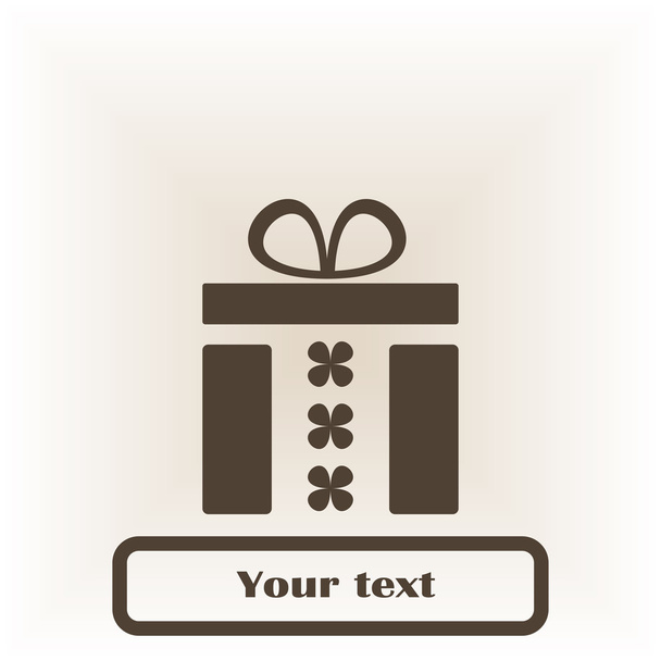 Gift icon. Vector illustration. Flat design style. - Vector, Image