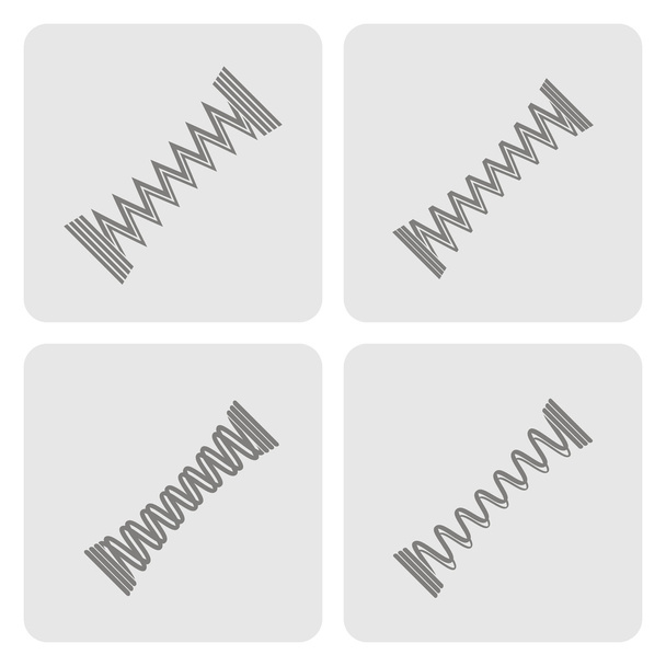 Conjunto de ícones monocromáticos com molas
   - Vetor, Imagem