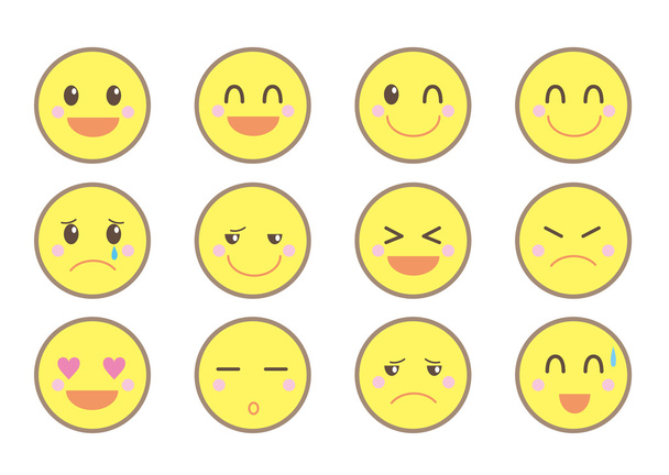 Icon emotion sticker - Vector, Image