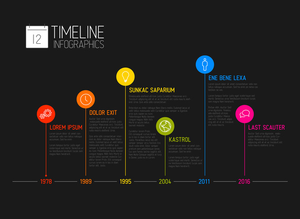 Šablona sestavy Infographic časové osy  - Vektor, obrázek