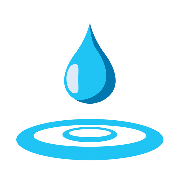 Icona della goccia d'acqua. Una goccia di liquido in un logo in stile cartone animato
. - Vettoriali, immagini