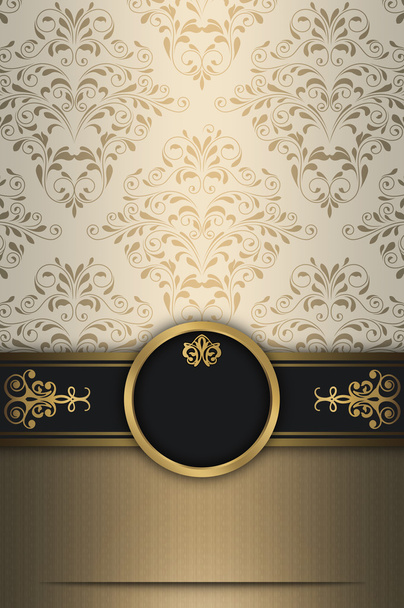 Luxury background with decorative border and patterns. - Foto, Imagem