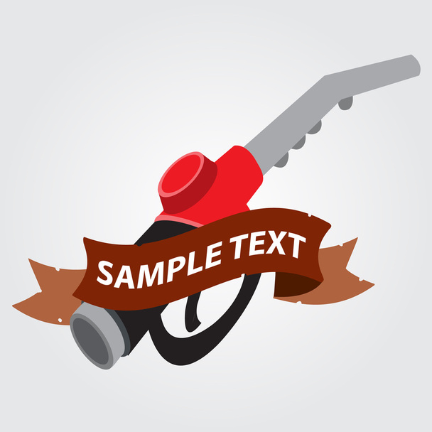 Filling pistol on a white background with banner for text. Service concept and repair. - Vector, imagen