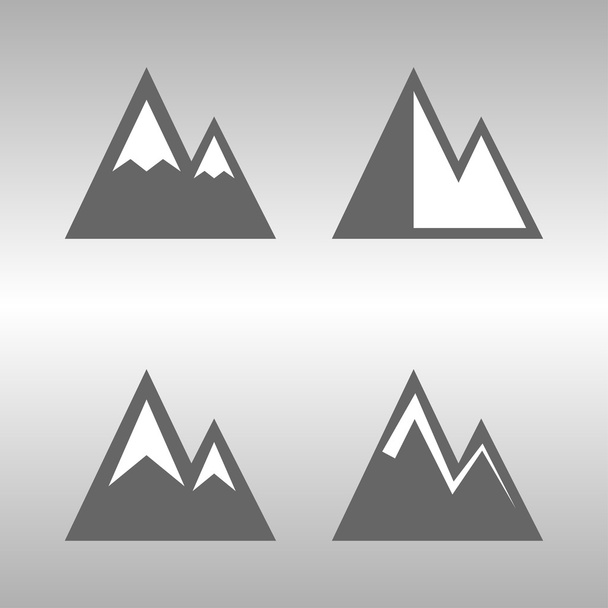 vector of Mountain icons set - Vector, Image