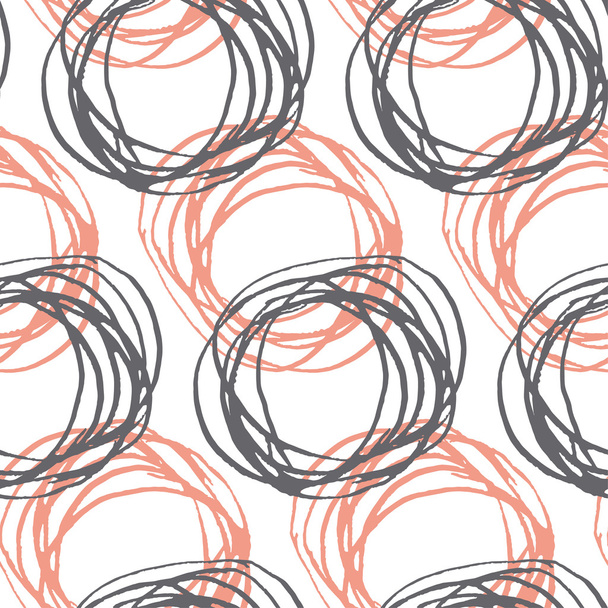 décor de cercle à cordes dessiné à la main. vecteur motif sans couture illustra
 - Vecteur, image