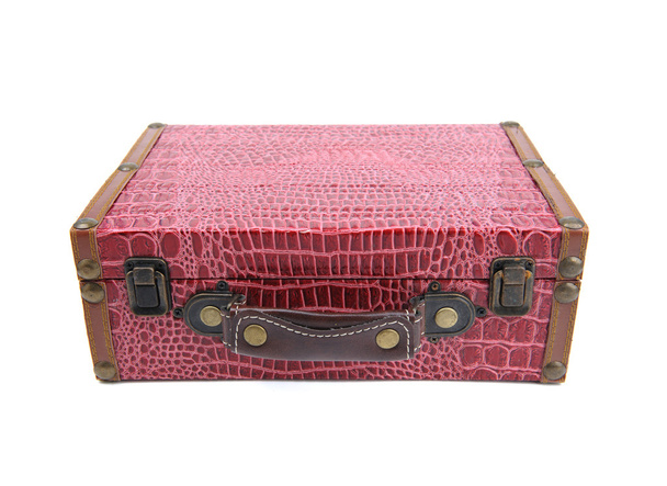 Valise en cuir rouge
 - Photo, image
