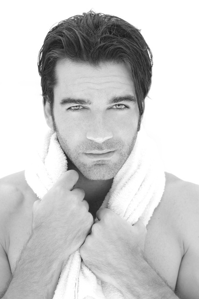 Man with towel - Photo, Image