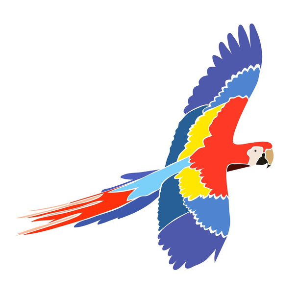 Papagei ara in leuchtenden Farben - Vektor, Bild