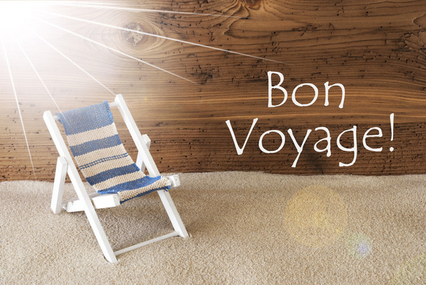 Summer Sunny Greeting Card, Bon Voyage Means Good Trip - Photo, Image