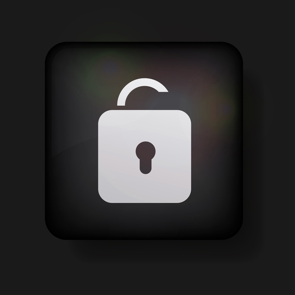 Vector unlock icon on black. Eps 10 - Vector, Image