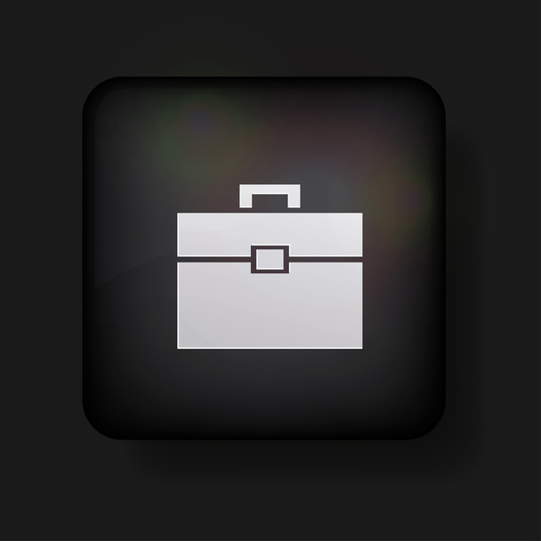Vector briefcase icon on black. Eps 10 - Vector, imagen