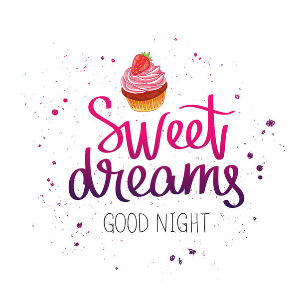 Sweet dreams. Good night - Vector, Imagen