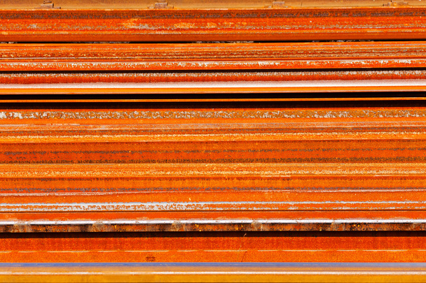 rails de fer rouillés sur les voies ferrées
 - Photo, image