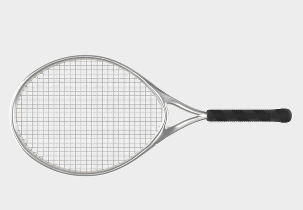raqueta de tenis plateada
 - Foto, imagen