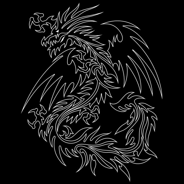 Illustration art dragon
 - Vecteur, image