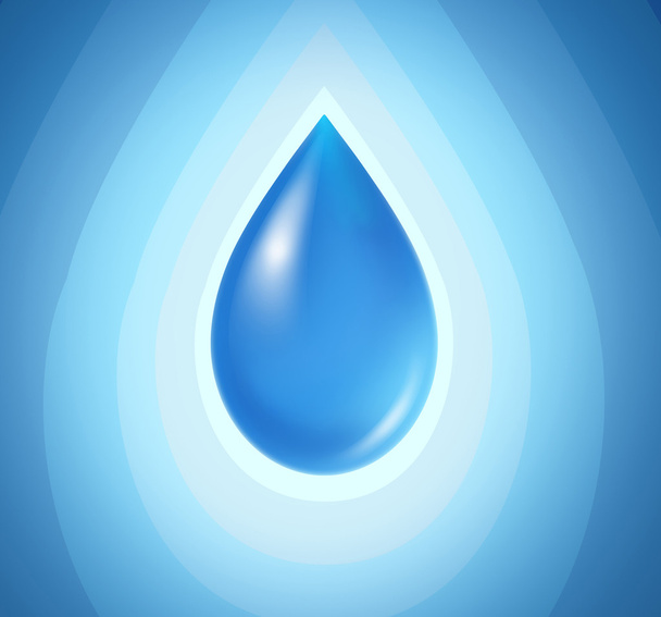 Liquid blue drop - Foto, imagen