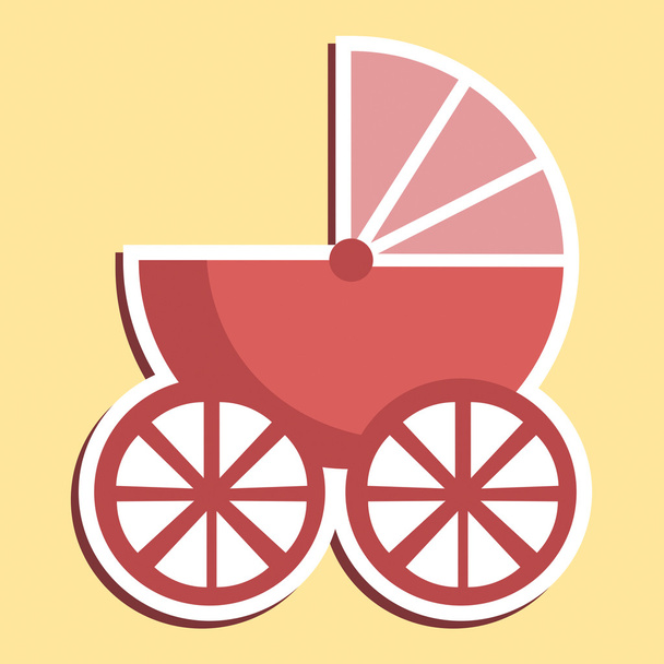 Ebeveynlik arabası ve Perambulator çocuk arabası simgesini gösterir - Fotoğraf, Görsel