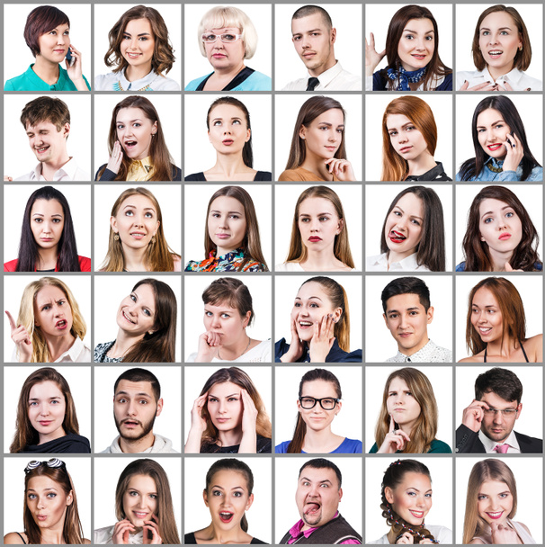 Люди, выражающие разные эмоции
 - Фото, изображение