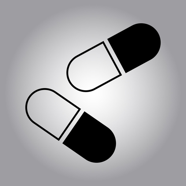 noir simple pilules icône
 - Vecteur, image