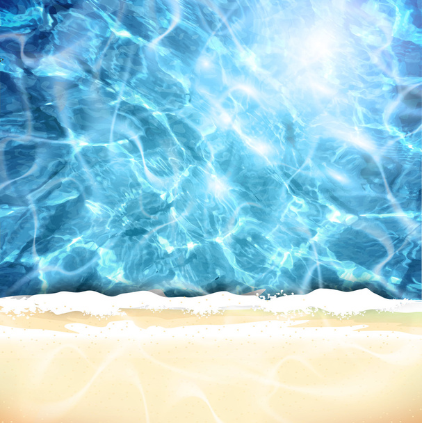 песчаное побережье на фоне воды
 - Вектор,изображение