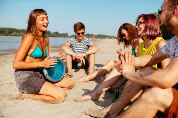 Hipster Friends At The Beach - Photo, Image