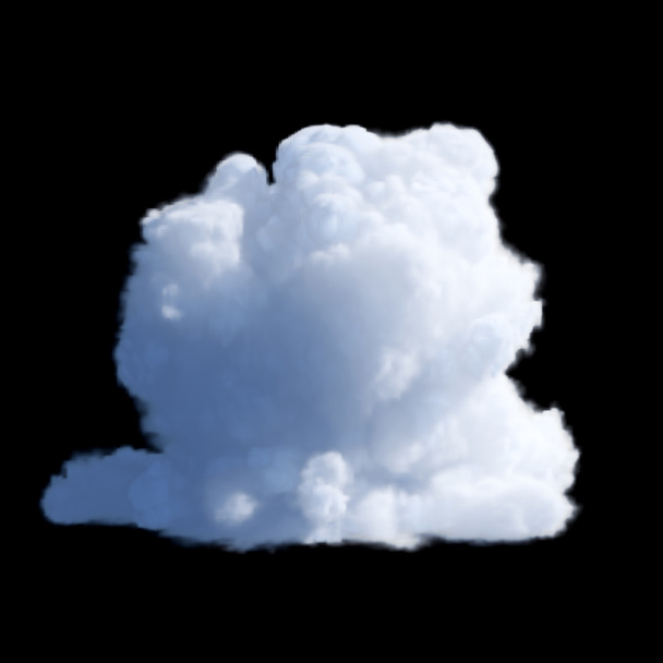 cloud on a black background, isolated - Photo, Image