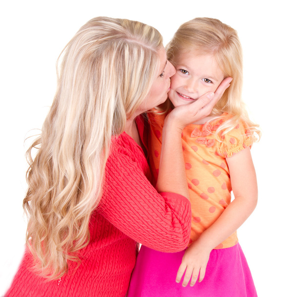 Mother kissing daughter - Photo, Image