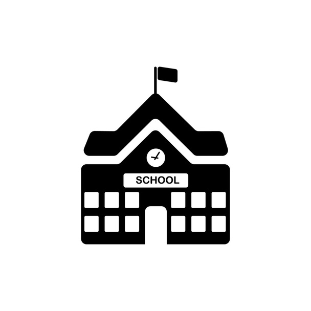 икона школьного здания. векторная иллюстрация
 - Вектор,изображение