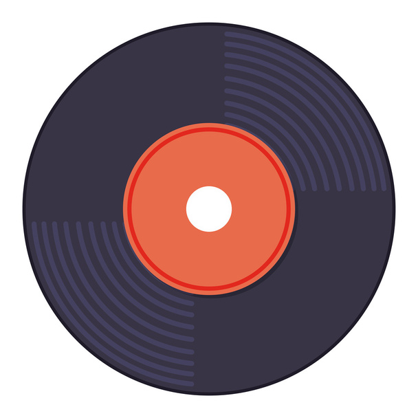 Hudba Vinyl izolované ikony designu - Vektor, obrázek