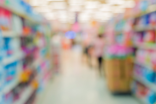 Flou de magasin pour faire du shopping au supermarché
 - Photo, image