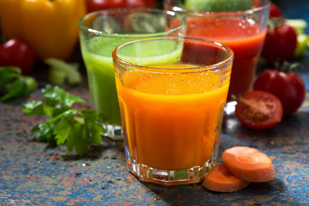 assortment of vegetable juices - Photo, Image